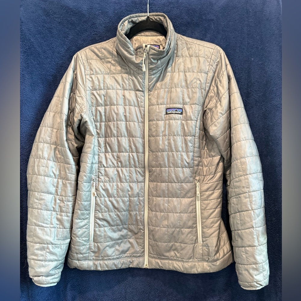 Patagonia Nano Puff Light Gray Quilted Jacket
